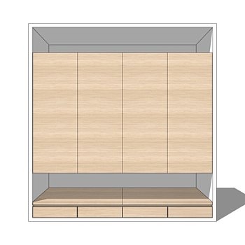 现代衣柜su模型