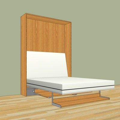 现代折叠单人床su模型