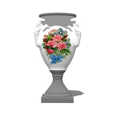 欧式花卉花瓶su模型