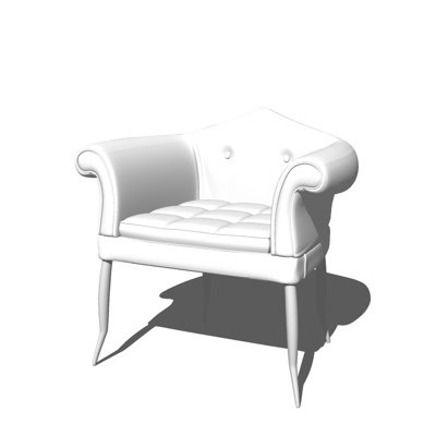 欧式布艺单椅su模型