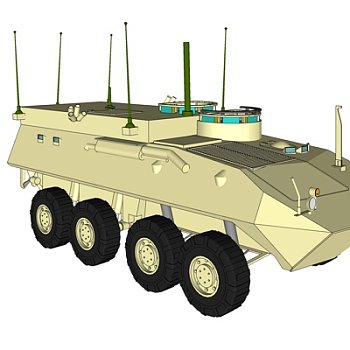 现代装甲车su模型