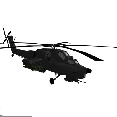 现代武装直升机su模型