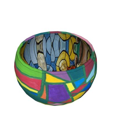 现代陶艺彩色器皿su模型