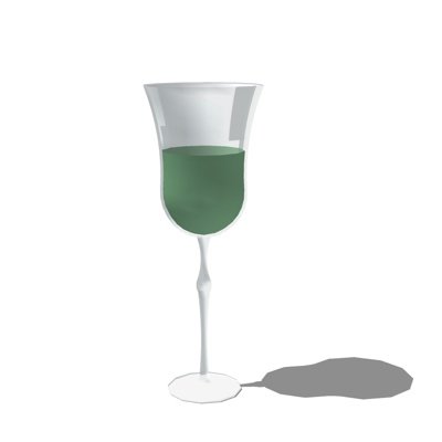现代玻璃酒杯su模型