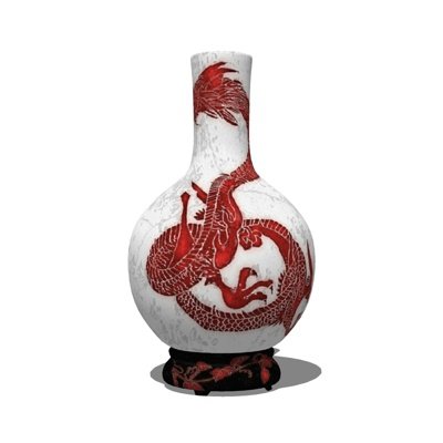 中式花瓶摆件su模型
