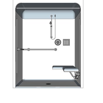 现代淋浴间su模型