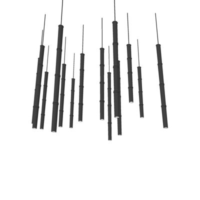 现代金属竹子吊灯su模型