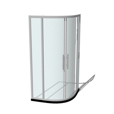 现代淋浴间玻璃门su模型