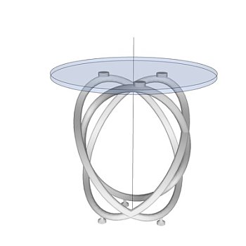 现代玻璃餐桌su模型