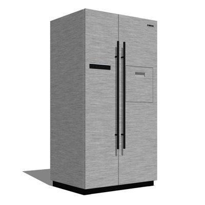 现代双门冰箱su模型