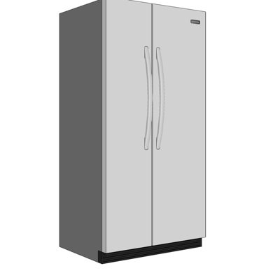 现代双门冰箱su模型
