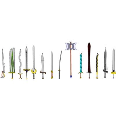 现代刀剑玩具su模型