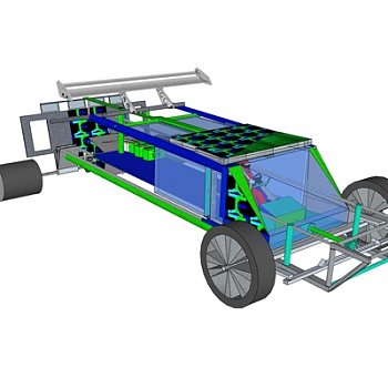 现代组装赛车su模型