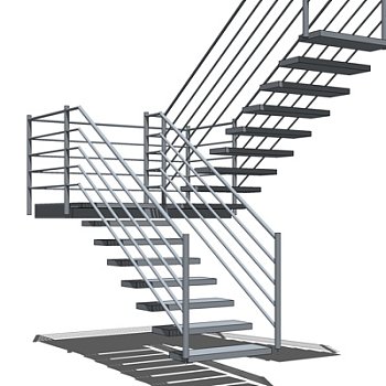 现代楼梯su模型