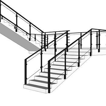 现代楼梯su模型