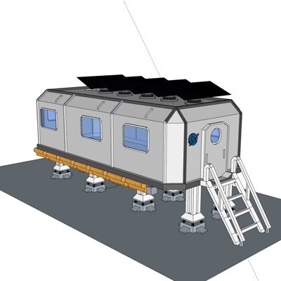 现代太空工作站su模型