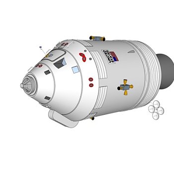 现代太空返回舱su模型