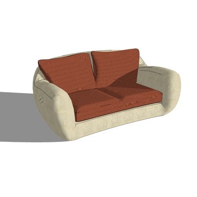 现代双人沙发su模型