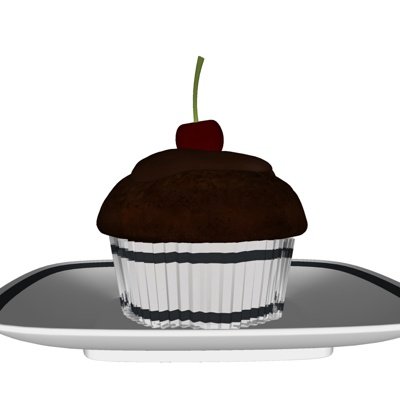 现代蛋糕食物su模型