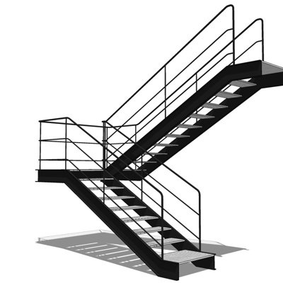 工业风楼梯su模型