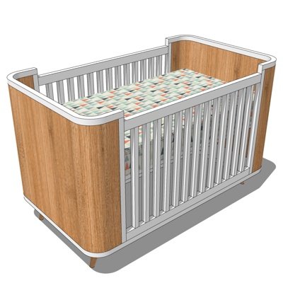 现代婴儿床su模型