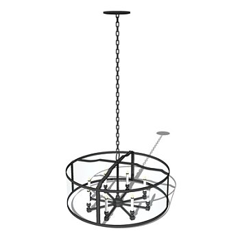 美式吊灯su模型