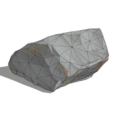 现代石头su模型