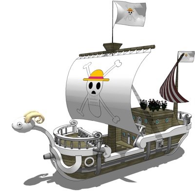 现代游戏帆船su模型