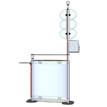 现代超市货架展架su模型