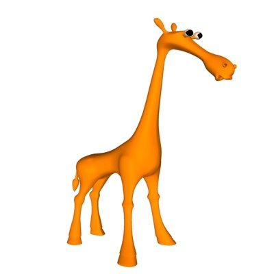 现代长颈鹿玩具su模型