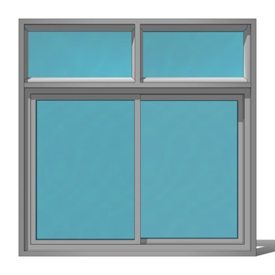 现代玻璃窗户su模型