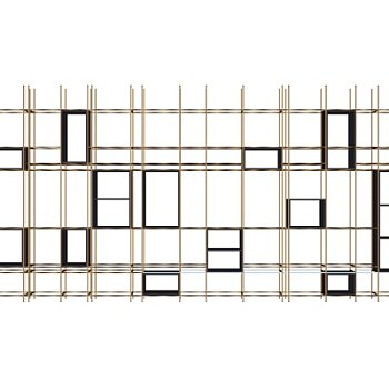 现代金属装饰架子su模型
