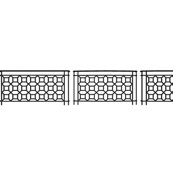 现代金属护栏su模型