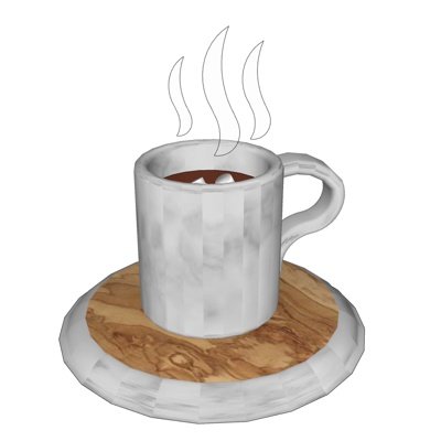 现代咖啡杯su模型