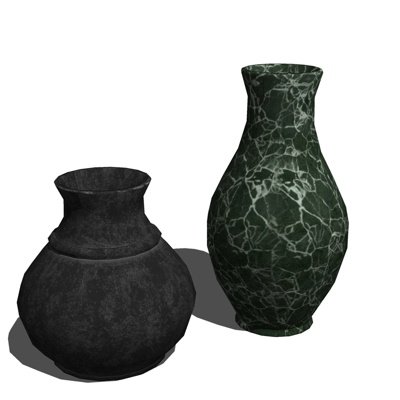 现代陶瓷罐子su模型