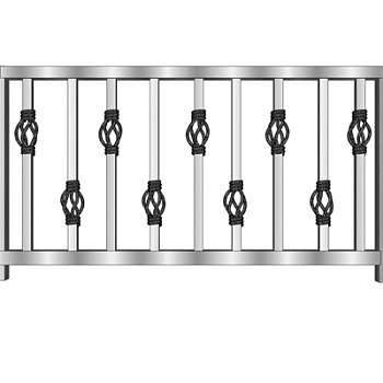 现代铁艺护栏su模型