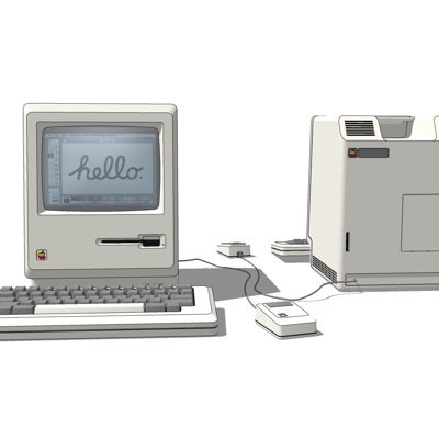 现代台式电脑su模型