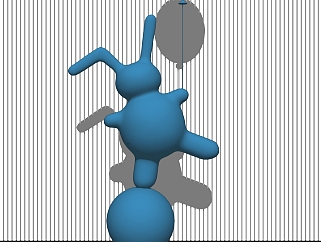 现代兔子气球雕塑SU模型下载