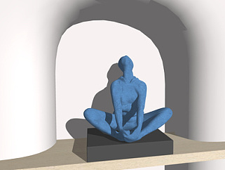 现代雕塑SU模型下载